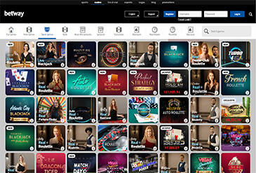 Spelaanbod bij Betway.