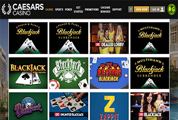 Gokken aanbieding bij Caesars Casino.