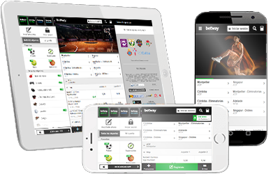 Sportmarkten voor basketbal beschikbaar op Betway op verschillende mobiele apparaten.