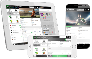 Sportmarkten voor voetbal beschikbaar op Betway op verschillende mobiele apparaten.