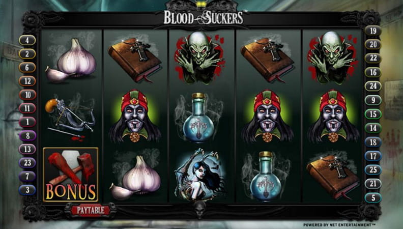 Demo spel van de Blood Suckers slot.