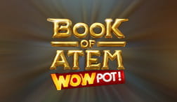 Boek van Atem Wow Pot jackpot Slot cover voor online casino ' s.