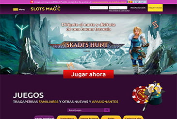 Slots Magic casino bonus sectie op hun website