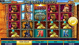 Game scherm van de kroon van Egypte slot door IGT.