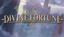 Cover van de Divine Fortune jackpot slot voor online casino ' s.