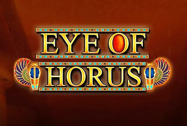 Cover van het oog van Horus slot, beschikbaar bij online casino ' s.