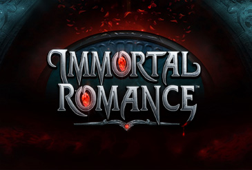 Cover van de Immortal Romance slot, beschikbaar bij online casino ' s.