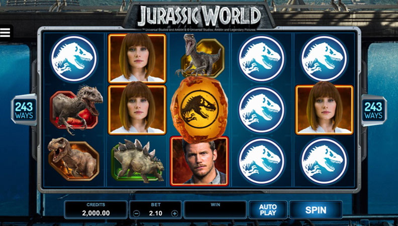 Demo van de Jurassic World slot.