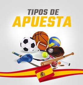 De uitdrukking soorten weddenschappen op sportuitrusting.