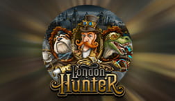Cover van de London Hunter slot met progressieve jackpot voor online casino ' s in Suriname.