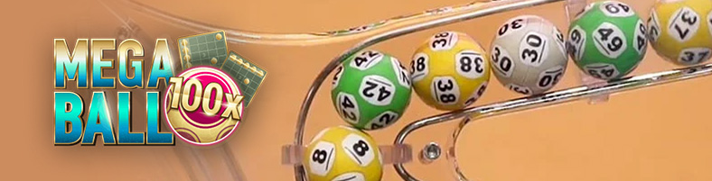 Evolution Mega Ball spel om de loterij te spelen in Mexico.