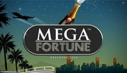 Mega Fortune jackpot slot logo.
