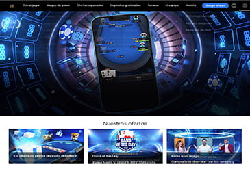 De homepage van 888poker in Argentinië