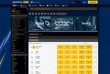 AdmiralBet sportweddenschappen selectie