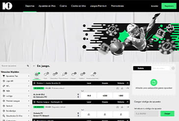 Pagina van de sportweddenschappen sectie van 10bet Mexico