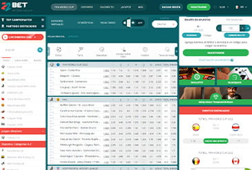 De sportweddenschappen aanbod van 22bet