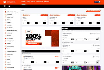 Sportweddenschappen homepage bij Betwarrior in Chili