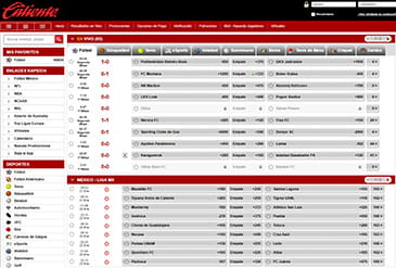 De belangrijkste sportweddenschappen site in Caliente Mexico