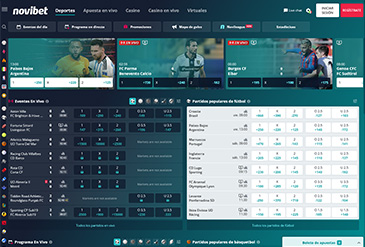 Pagina van de sectie sportweddenschappen van Novibet Mexico