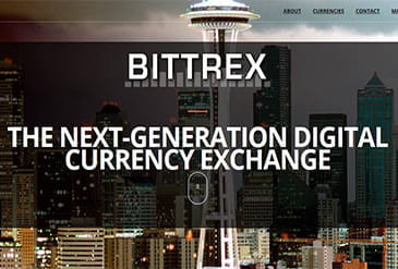 Dit is de homepage van Bittrex