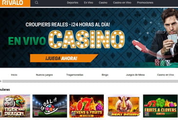 Catalogus van spellen beschikbaar bij casino Rivalo.