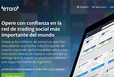 eToro website om te beleggen in CFD ' s