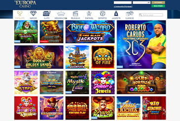 Casino sectie van de Europa Casino website