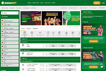 Catalogus van sport om te wedden op Ganabet