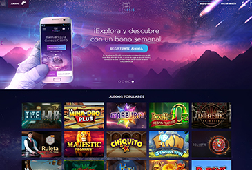 De main Genesis pagina met zijn sectiepaneel