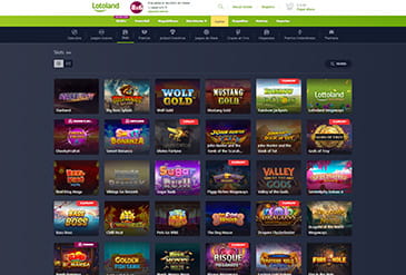 Catalogus van casinospellen in Lotoland