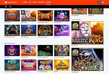 Betwarrior casino spellen aanbod in Chili