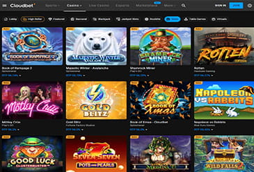 Het casino spellen aanbod bij Cloudbet