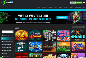 Strendus casino homepage
