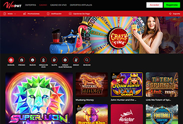 Pagina van de casino sectie van Winpot Nederland