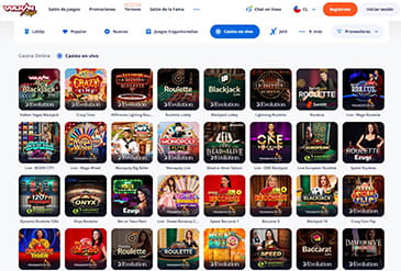 Live games aanbieding bij Vulkan Vegas in Chili