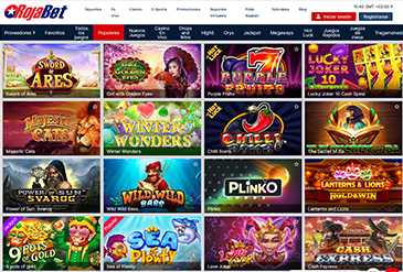 Pagina met RojaBet games