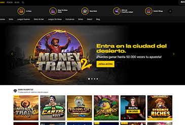 Repertoire van casinospellen op de website van bwin