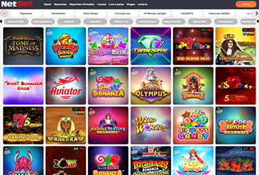 De slots aanbod bij NetBet