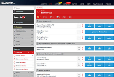 Suertia live betting catalogus