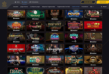 Pagina van de sleuven sectie van 21Casino België