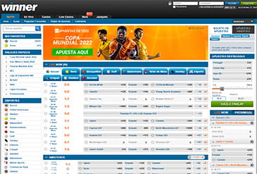 Catalogus van sport om te wedden op Winnaar