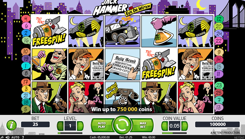 Demo van de Jack Hammer slot.