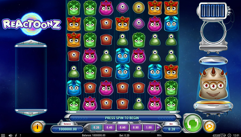 Demo spel van de slot Reactoonz