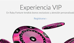 Promotie van het VIP-programma voor casino bij Ruby Fortune.