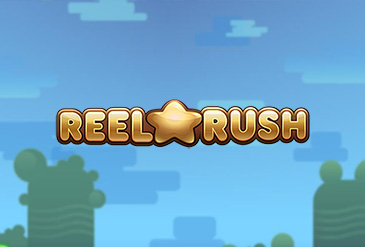 Cover van de Reel Rush slot, beschikbaar bij online casino ' s.