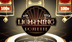 Lightning Roulette logo op gele achtergrond