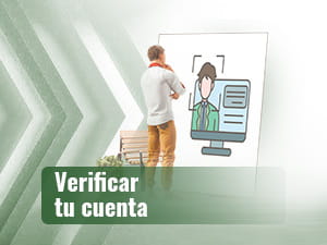 Mens die een reusachtig scherm met een beeld van identiteitskaart bekijken