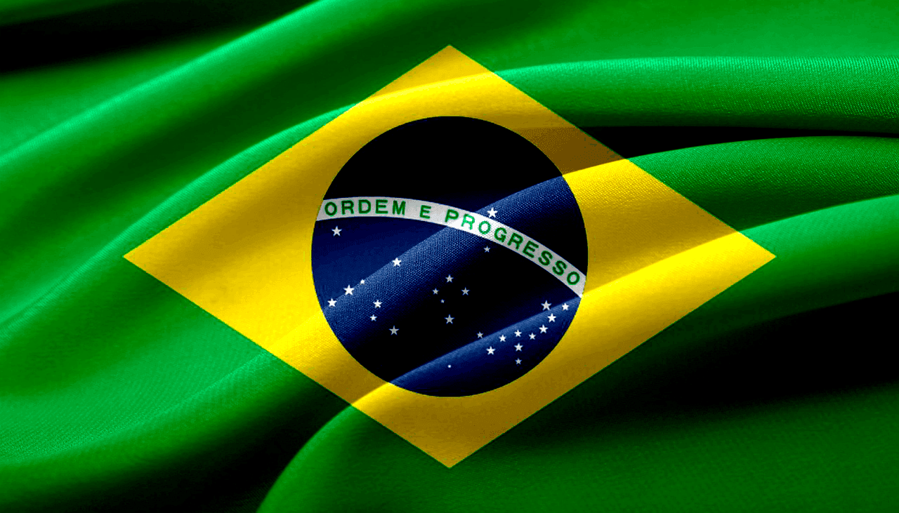 Vlag van Brazilië.