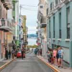 Een straat in San Juan, Puerto Rico.